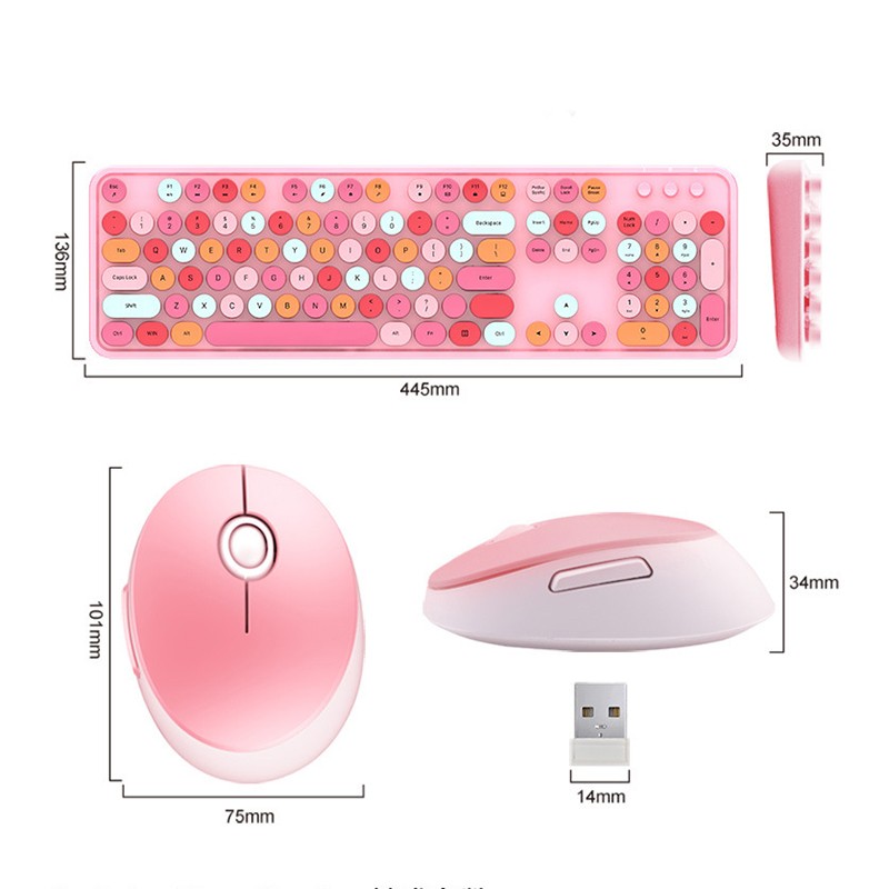 Set Keyboard dan Mouse Rumah Notebook Desktop 2.4g